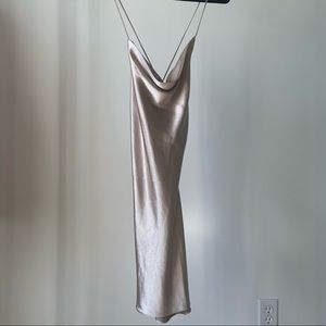 Champagne slip dress